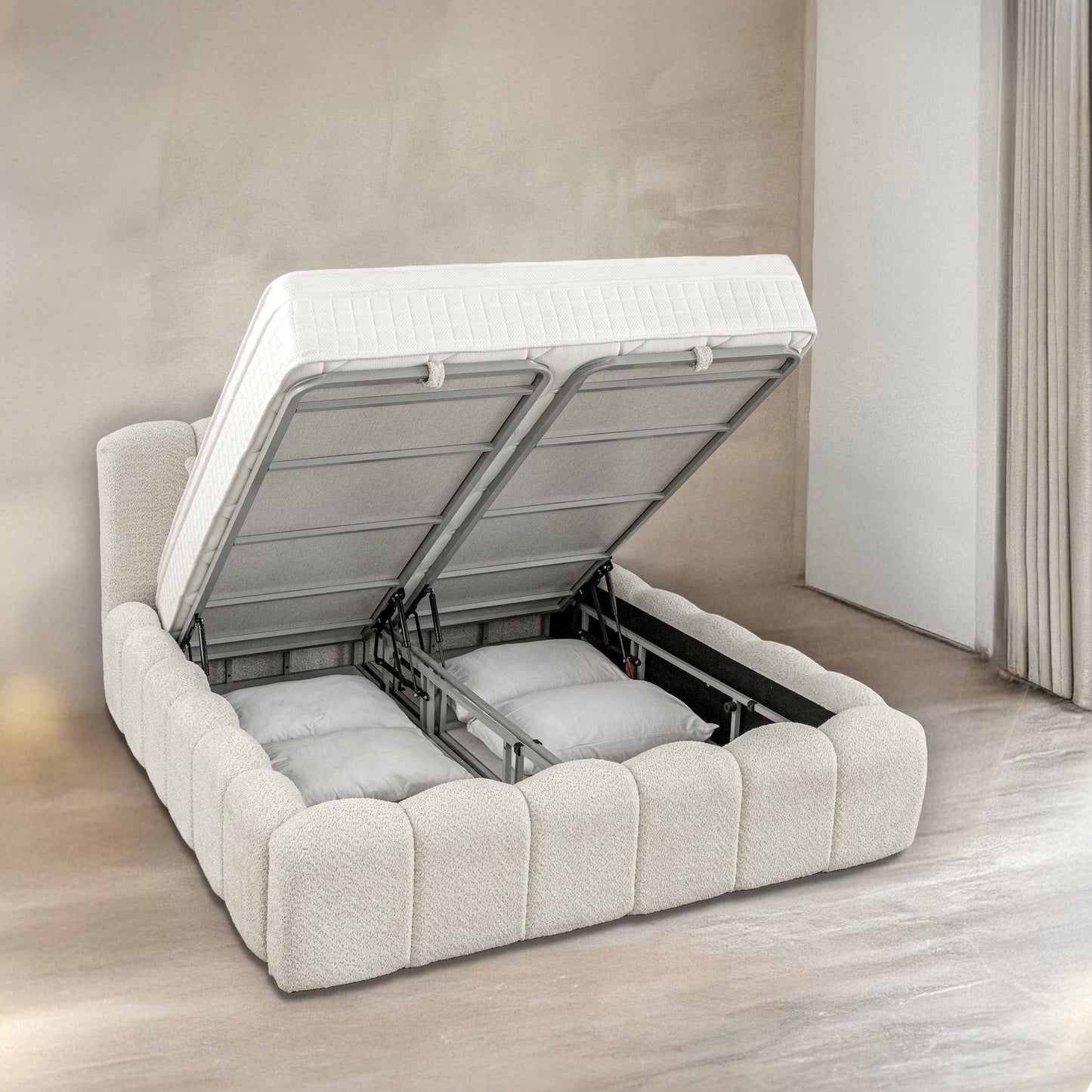 Dolce fixed bed with storage space