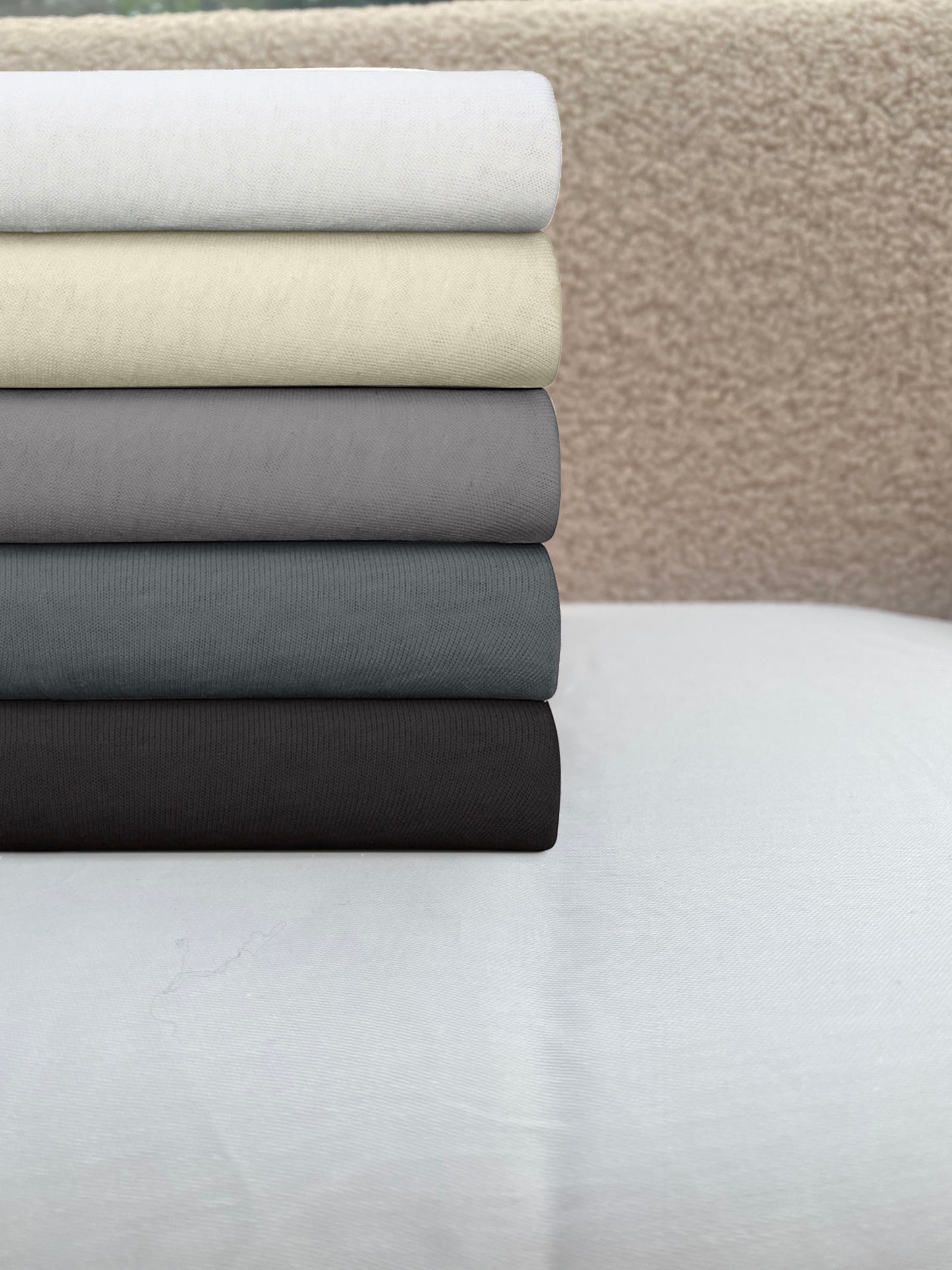 Double Jersey Splittopper Fitted Sheet - grey