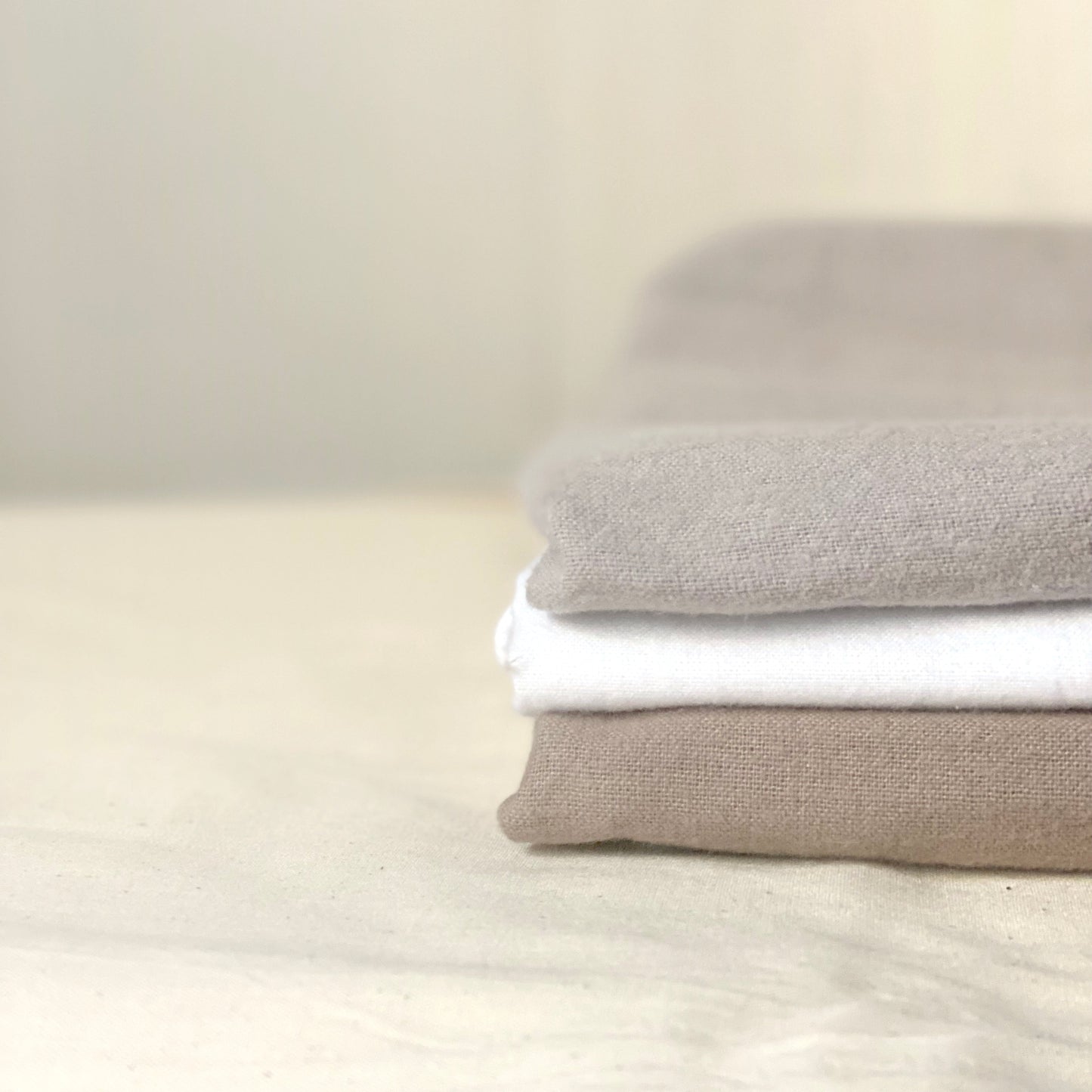 Flanellen katoenen dekbedovertrek - Wit Cera