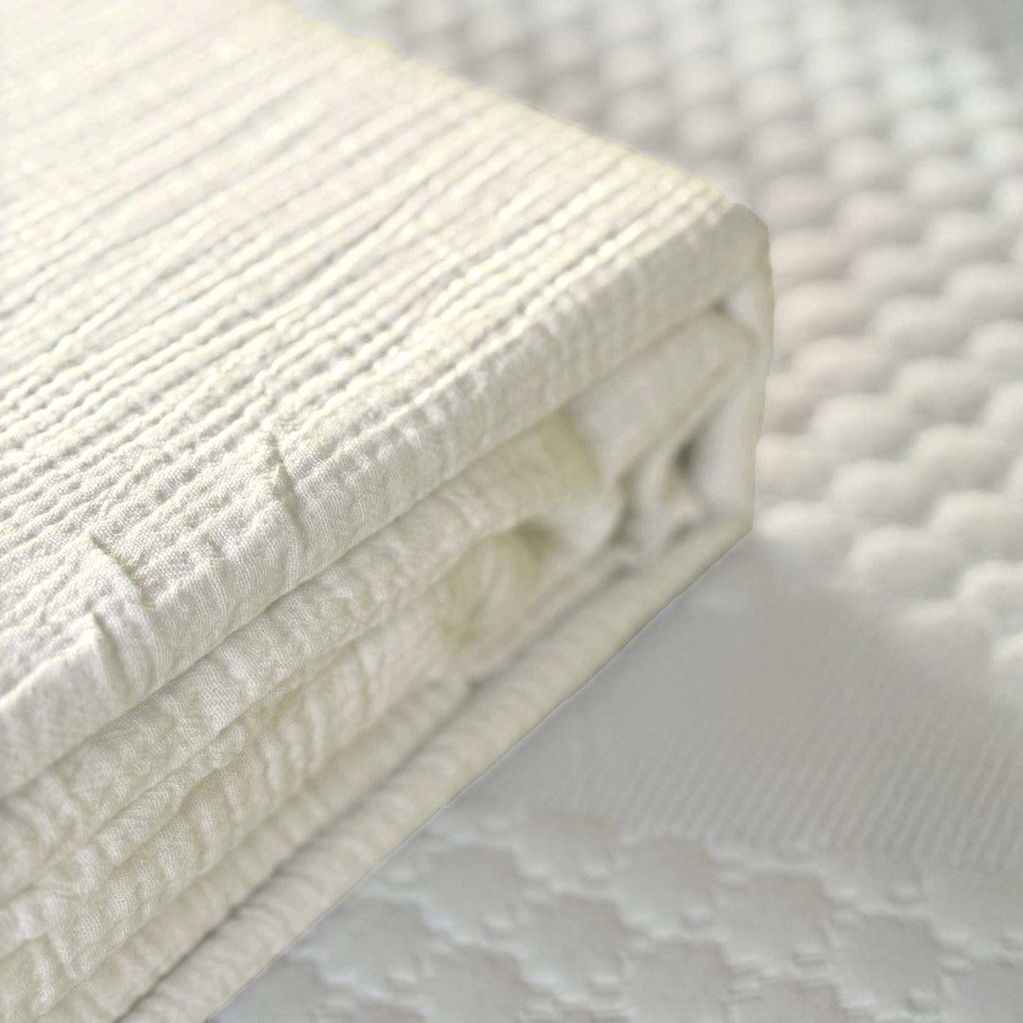 Mousseline Fitted Sheet Off-white