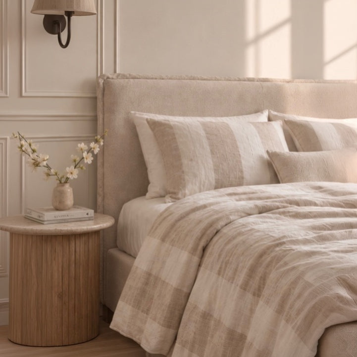 Bedside table Travertine Mango