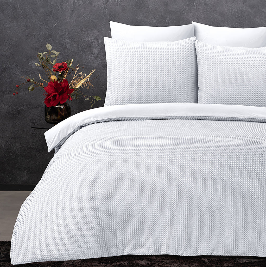Waffle Duvet Cover White Tutu Dors