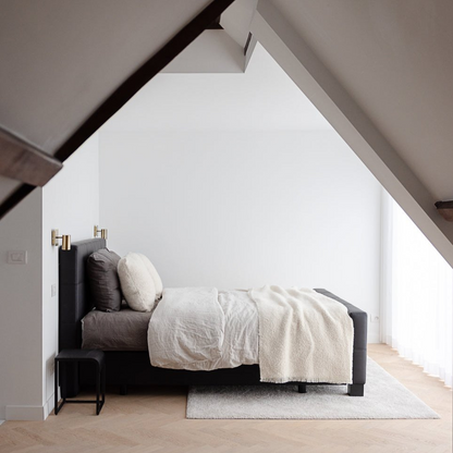 Boxspring Kristenssen fixe avec pied de lit