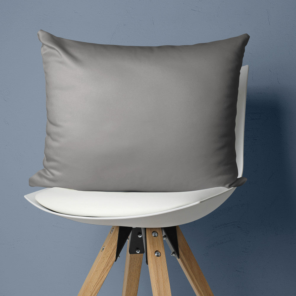 Cotton Satin Pillowcases - 60x70  -  set of 2 - Grey