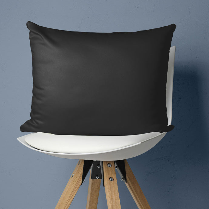 Cotton Satin Pillowcases - 60x70  -  set of 2 - Black