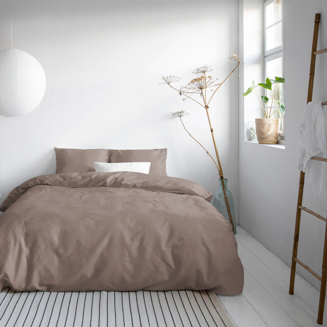 Satin Cotton Duvet Cover taupe Tutu Dors
