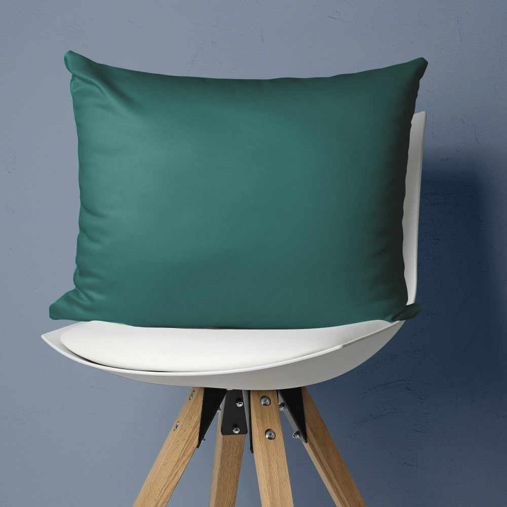 Cotton Satin Pillowcases - 60x70  -  set of 2 - Green