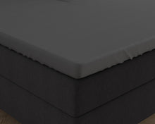Double Jersey Splittopper Fitted Sheet - black