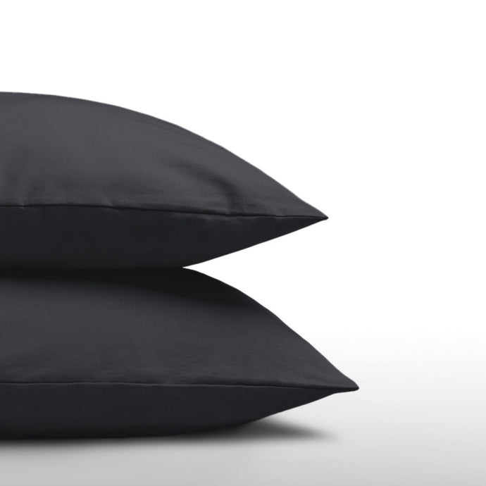 Cotton Pillowcases - 60x70  -  set of 2 - Anthracite