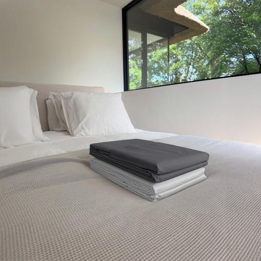 Luxe dekbedovertrek van Egyptisch katoen - Anthraciet - Cera