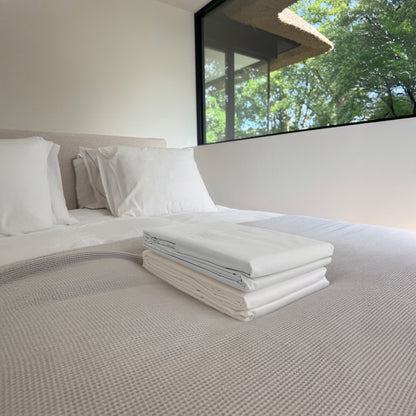 Luxe dekbedovertrek van Egyptisch katoen - Wit - Cera