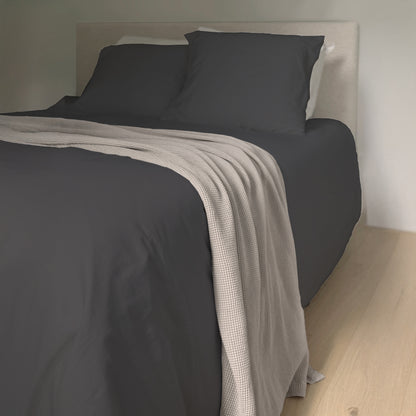 Satin Cotton Duvet Cover anthracite