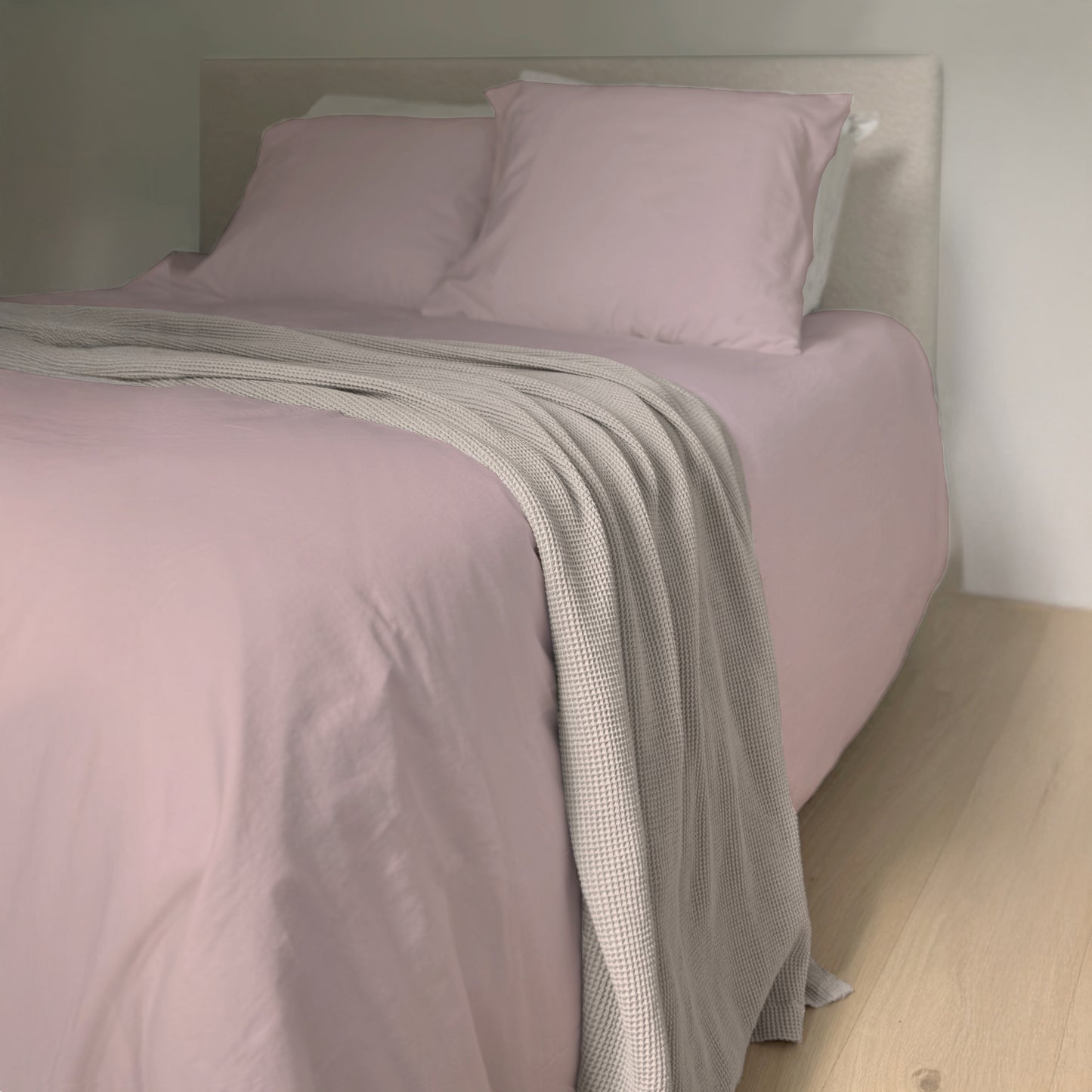 Satin Cotton Duvet Cover Pink Cera