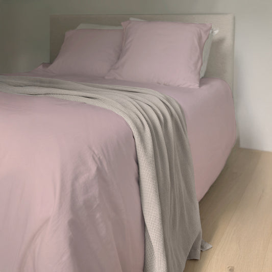Satin Cotton Duvet Cover Pink Cera