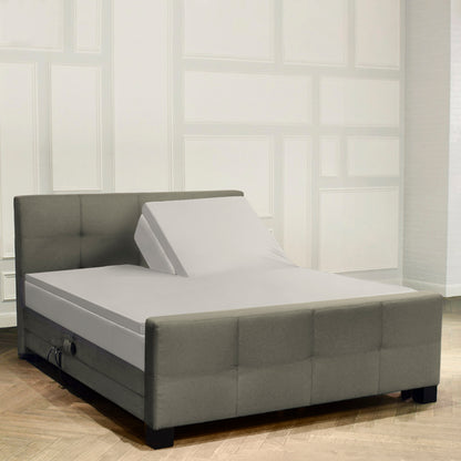 Drap-housse en satin de coton Surmatelas Fendu Creme Cera