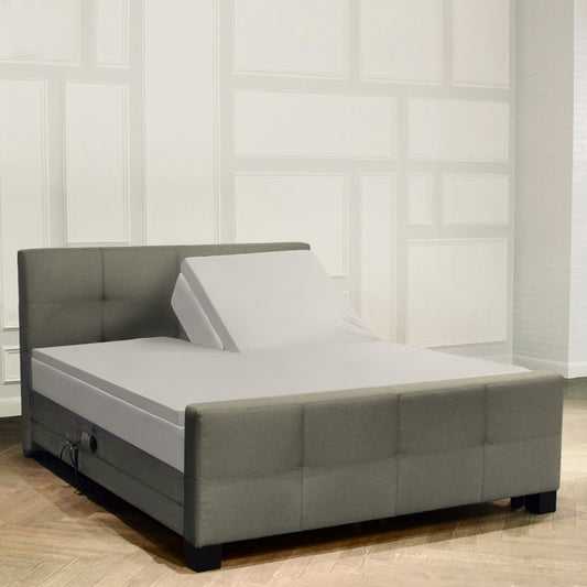 Drap-housse en satin de coton Surmatelas Fendu Creme Cera