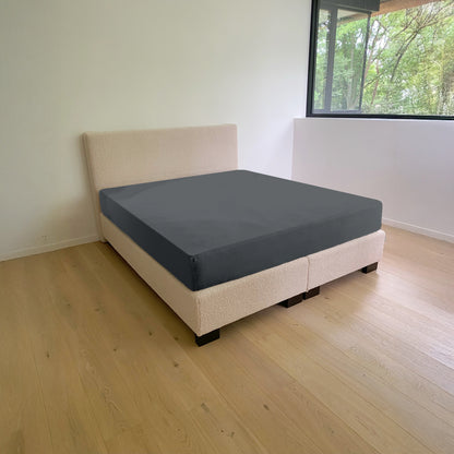 Dubbel Jersey Antraciet hoeslaken Cera