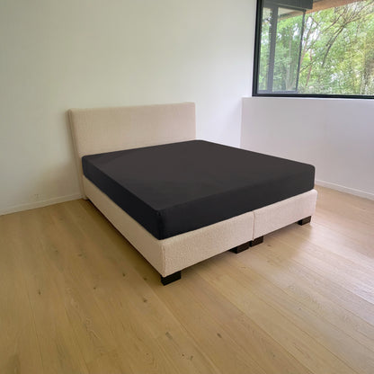 Dubbel Jersey Zwart hoeslaken