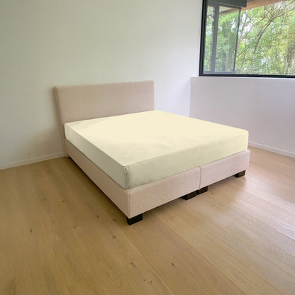 Dubbel Jersey Crème hoeslaken