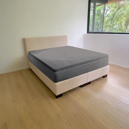 Dubbel Jersey Topper Hoeslaken grijs