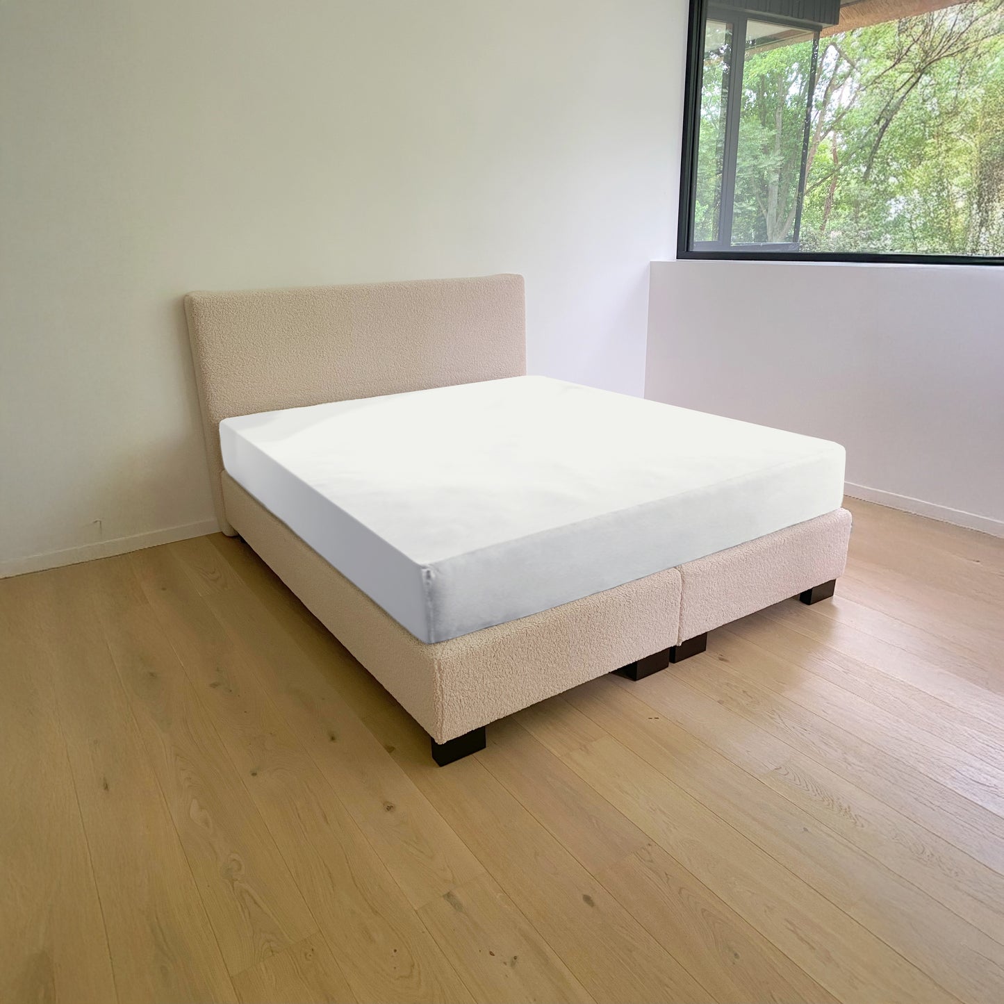 Drap-housse blanc en jersey double