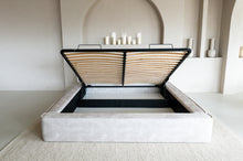 FIORE bed with slatted base and storage space fixed