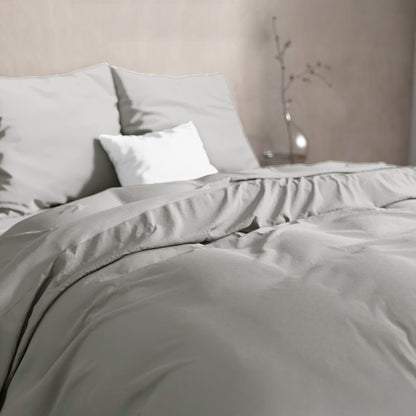 Flanellen katoenen dekbedovertrek -Grijs