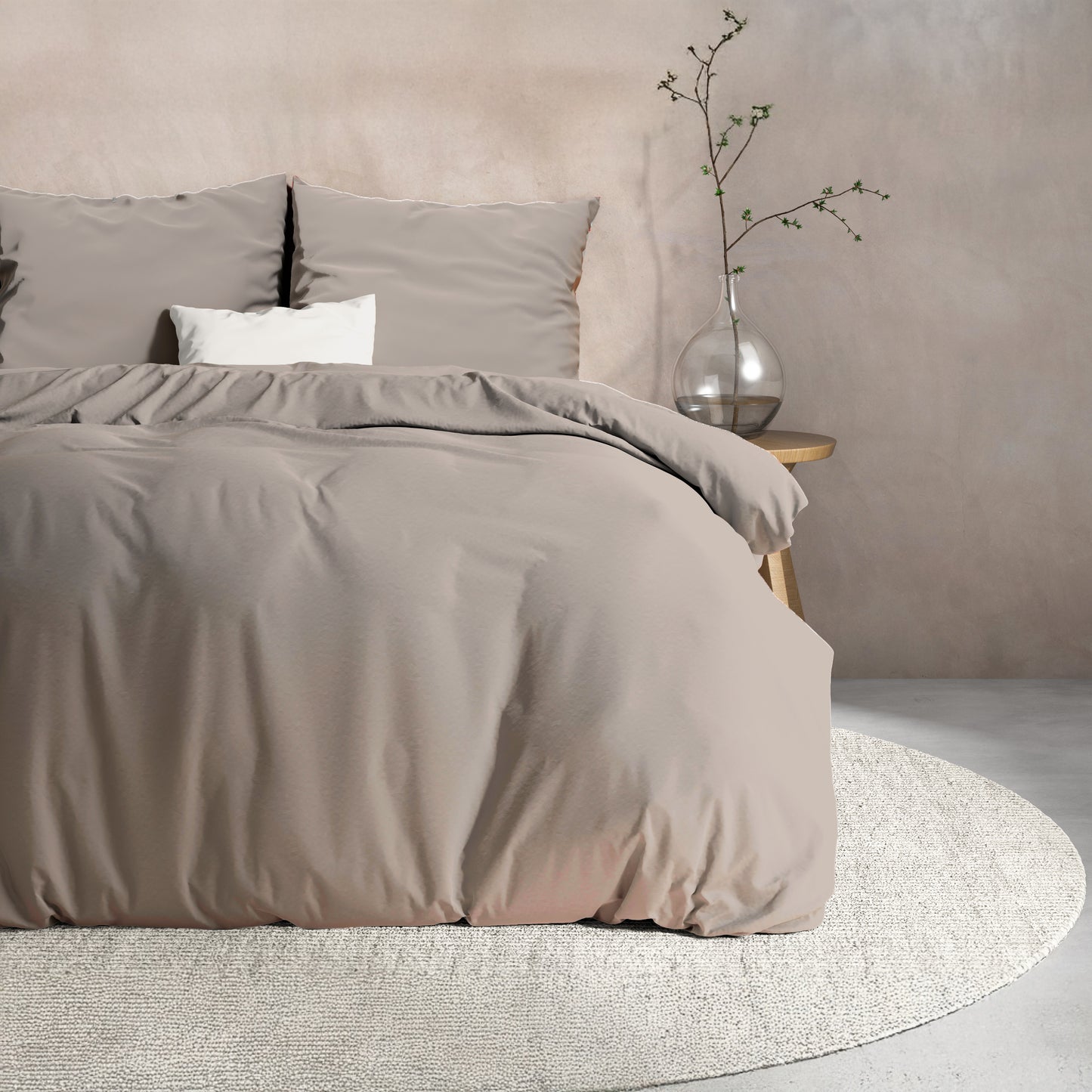 Flannel Cotton Duvet Cover - Taupe