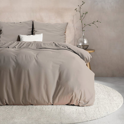 Flannel Cotton Duvet Cover - Taupe