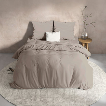 Flannel Cotton Duvet Cover - Taupe