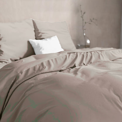 Flannel Cotton Duvet Cover - Taupe