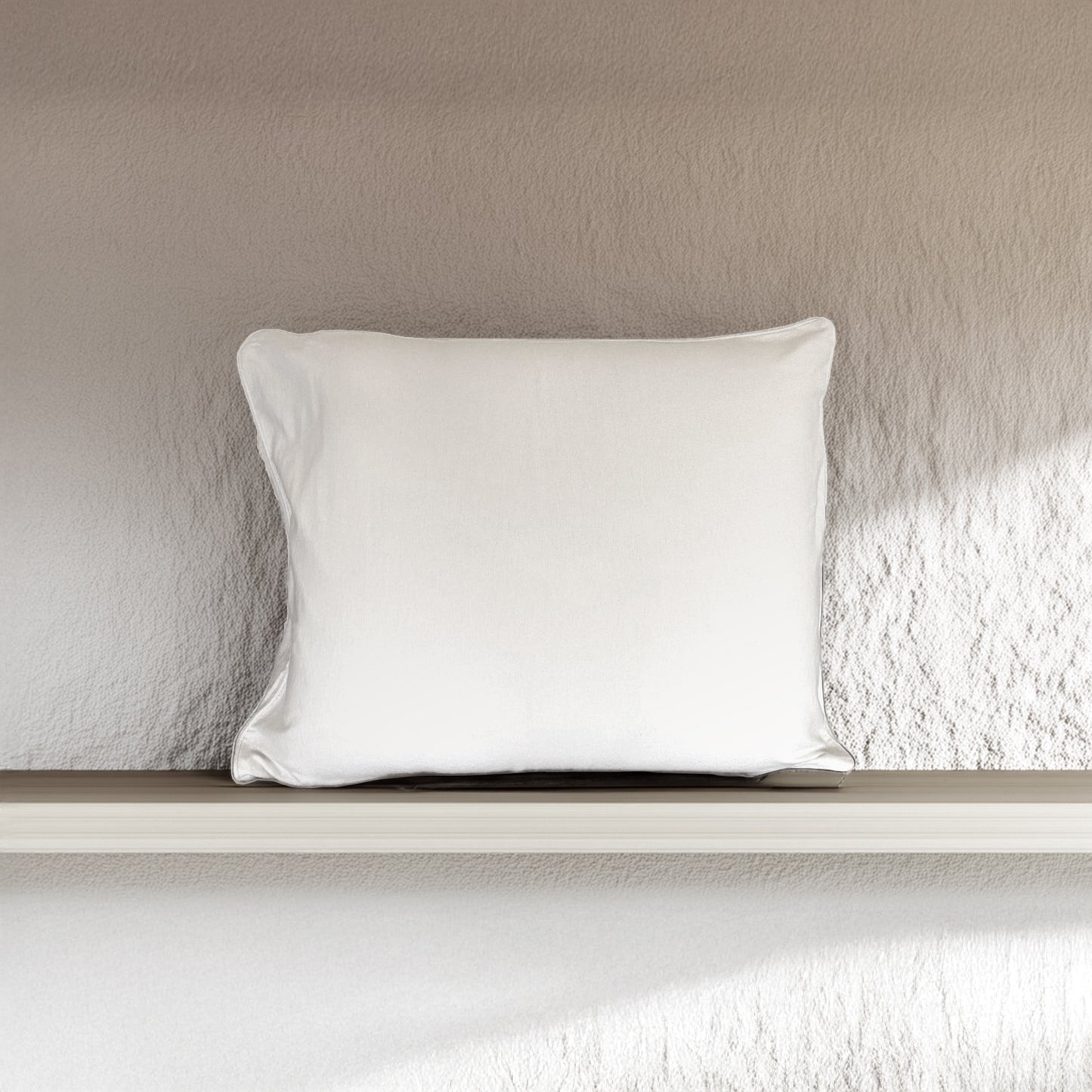 Flanellen katoenen dekbedovertrek - Wit