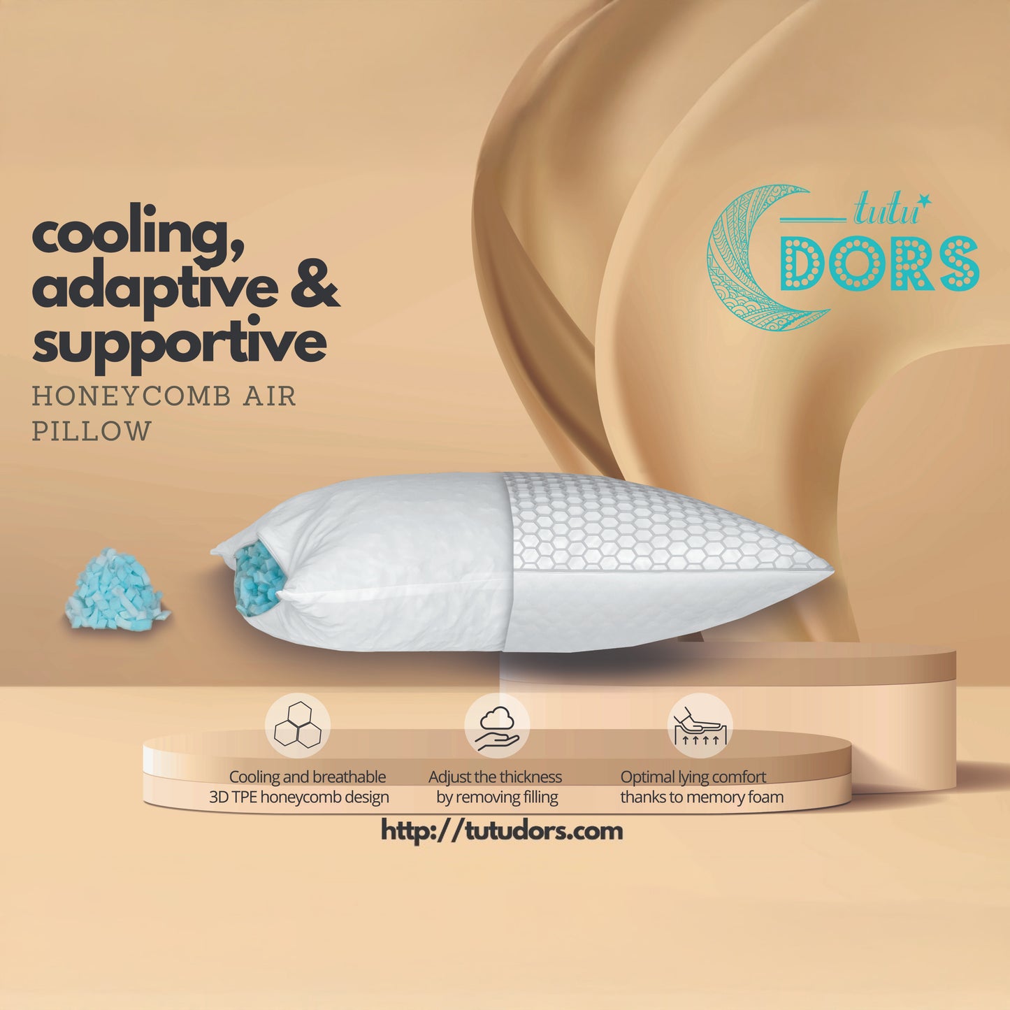 Oreiller Honeycomb Air 45x60 Cera