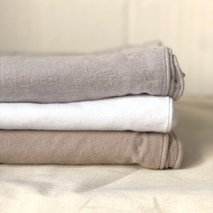 Flanellen katoenen dekbedovertrek -Grijs