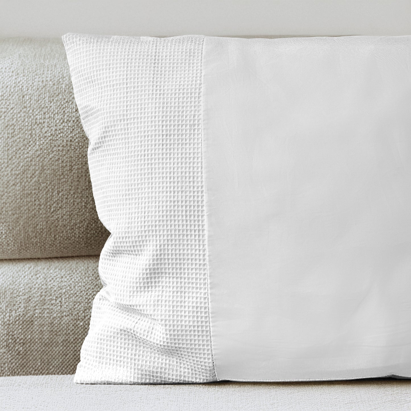 Waffle Duvet Cover - white