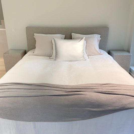 Katoensatijnen kussenslopen - 60x70 - set van 2 - Créme - Cera