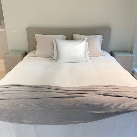 Katoensatijnen kussenslopen - 60x70 - set van 2 - Wit - Cera