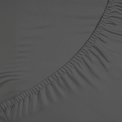 Katoenen hoeslaken Antraciet