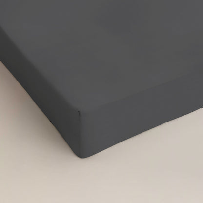 Katoenen hoeslaken Antraciet