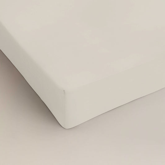 Drap housse en coton Crème