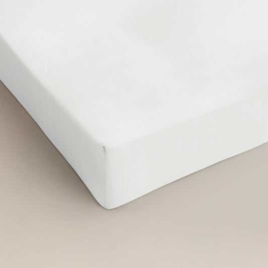 Drap housse en coton Blanc