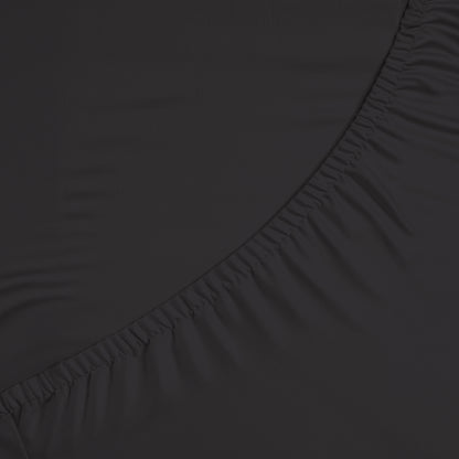 Katoenen hoeslaken Zwart