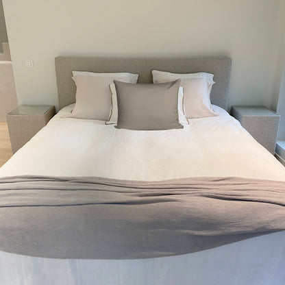 Taies d'oreiller en Satin de Coton - 60x70 - lot de 2 - Taupe - Cera