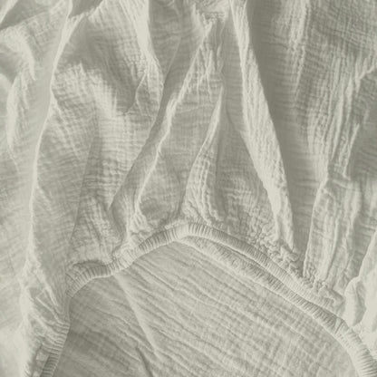 Mousseline Fitted Sheet Off-white