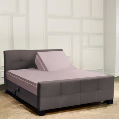 Drap-housse en satin de coton Surmatelas Fendu rose Cera