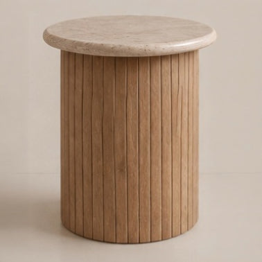 Bedside table Travertine Mango