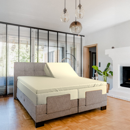 Drap-housse en jersey double Splittopper - crème