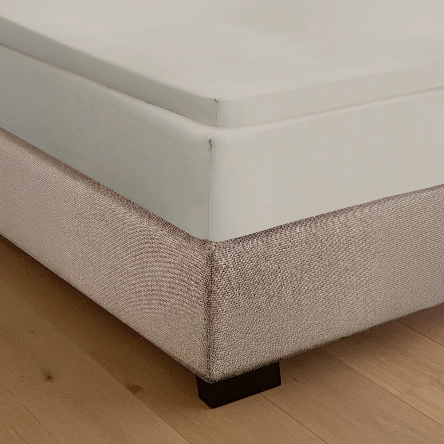 Drap housse en coton surmatelas Créme