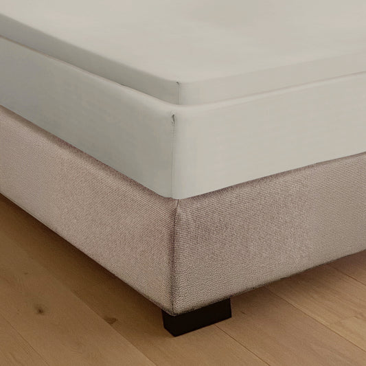 Katoenen hoeslaken topper Créme