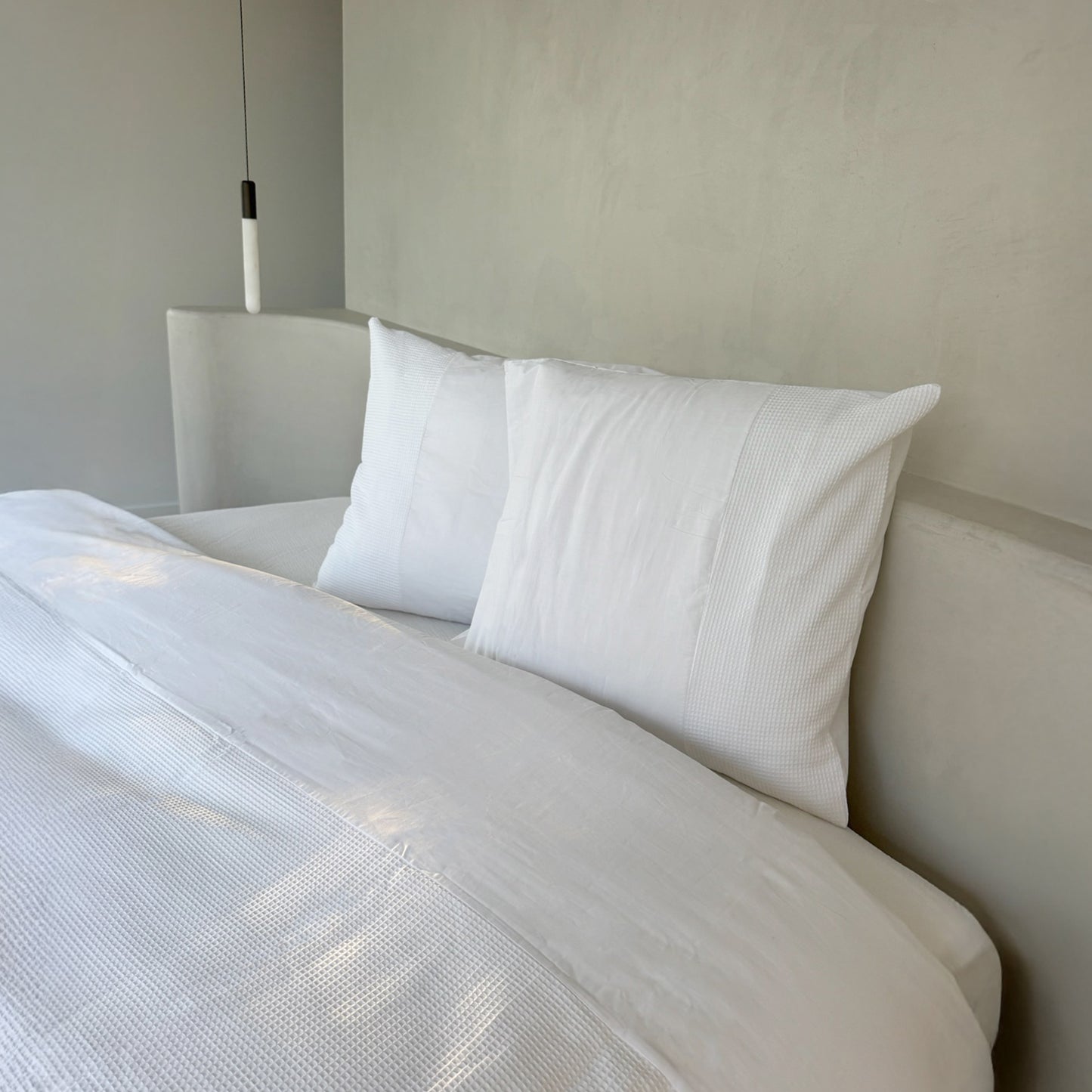 Waffle Duvet Cover - white